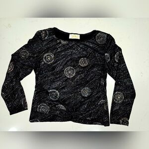 Vintage Y2K 80s 90S J. (Joseph) Ribkoff  Gold & Silver Shiny Sequins Holiday